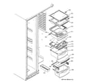 RCA RSK25LHRBCCC fresh food shelves diagram