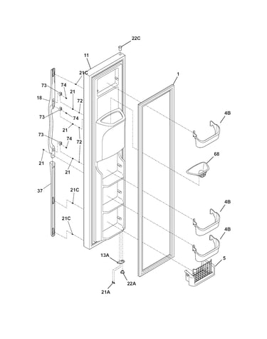 Freezer door