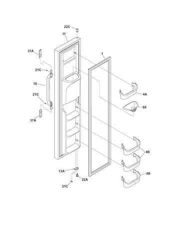 Freezer door