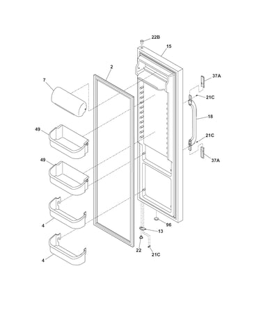Refrigerator door