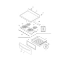 Frigidaire FEFL67DCE top/drawer diagram