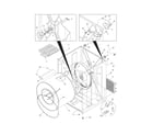 Frigidaire GLEQ442CES0 cabinet/drum diagram