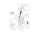 Frigidaire GLGQ442CES0 cabinet/drum diagram