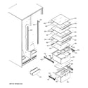 RCA RSG20IDPHFWH fresh food shelves diagram
