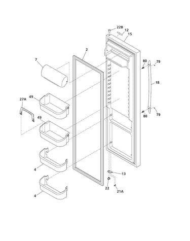 Refrigerator door