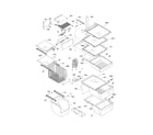 Frigidaire GLHS68EEPW0 shelves diagram