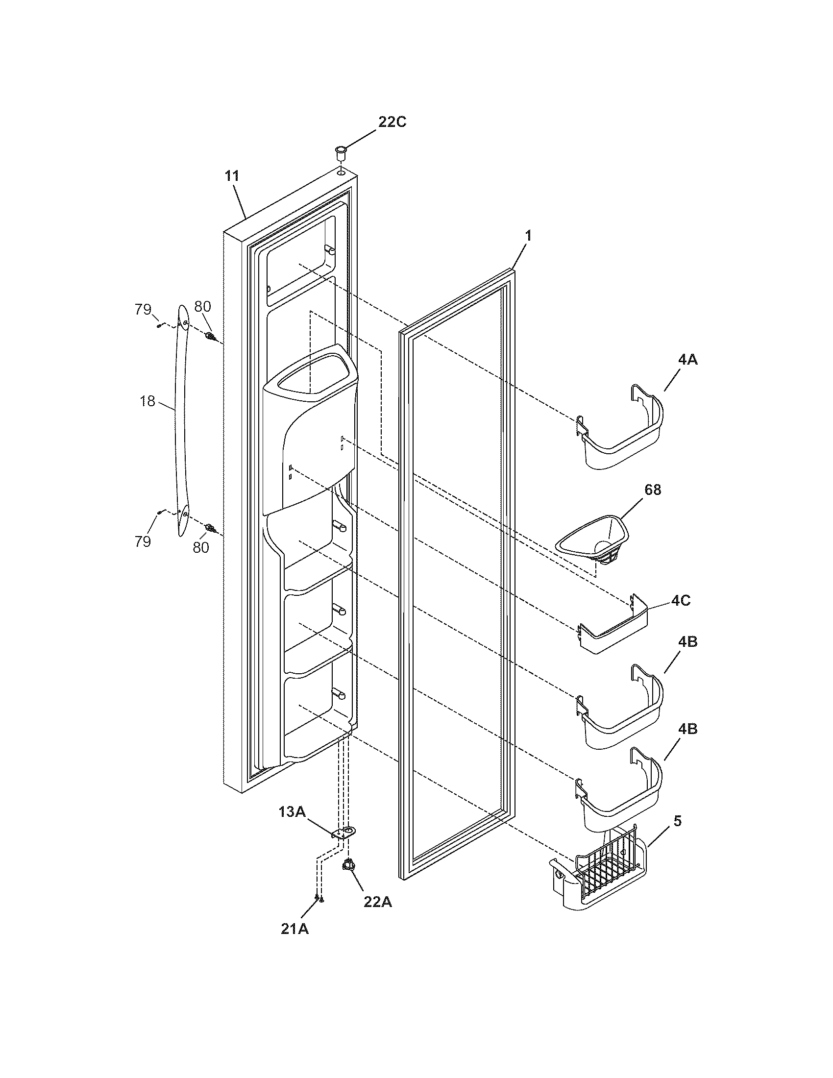 Freezer door