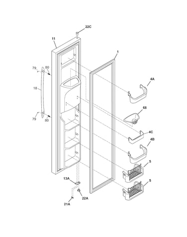 Freezer door