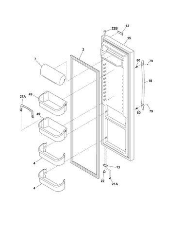 Refrigerator door