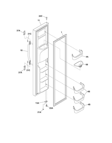 Freezer door