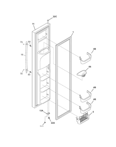 Freezer door