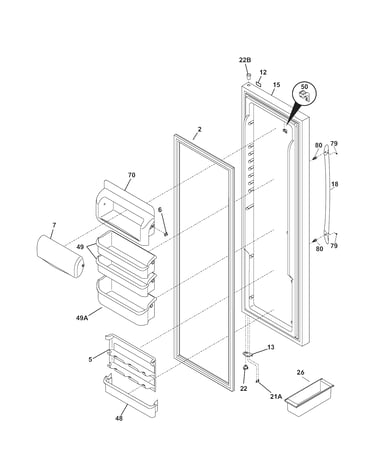 Refrigerator door