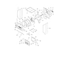 Frigidaire FGX831MCS0 upper cabinet/drum heater diagram