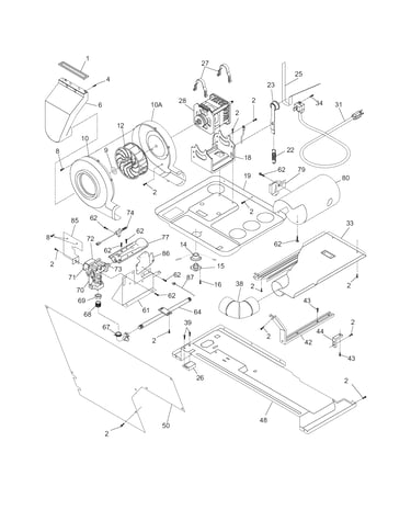 Motor/blower/belt