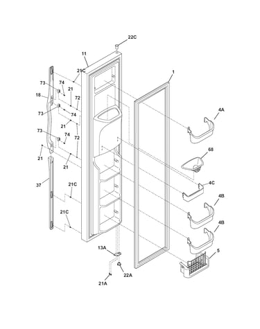 Freezer door