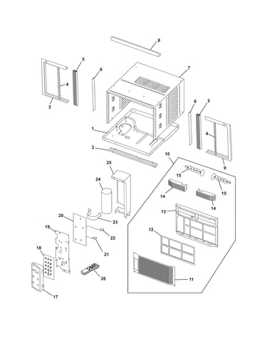 Cabinet/front/controls