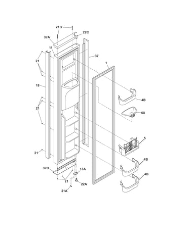 Freezer door