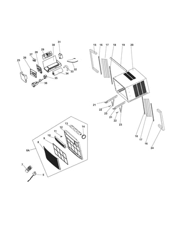 Cabinet/front/controls