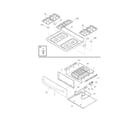 Frigidaire PLGF390DCD top/drawer diagram