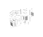 Frigidaire FAK085P7V1 cabinet/front/controls diagram