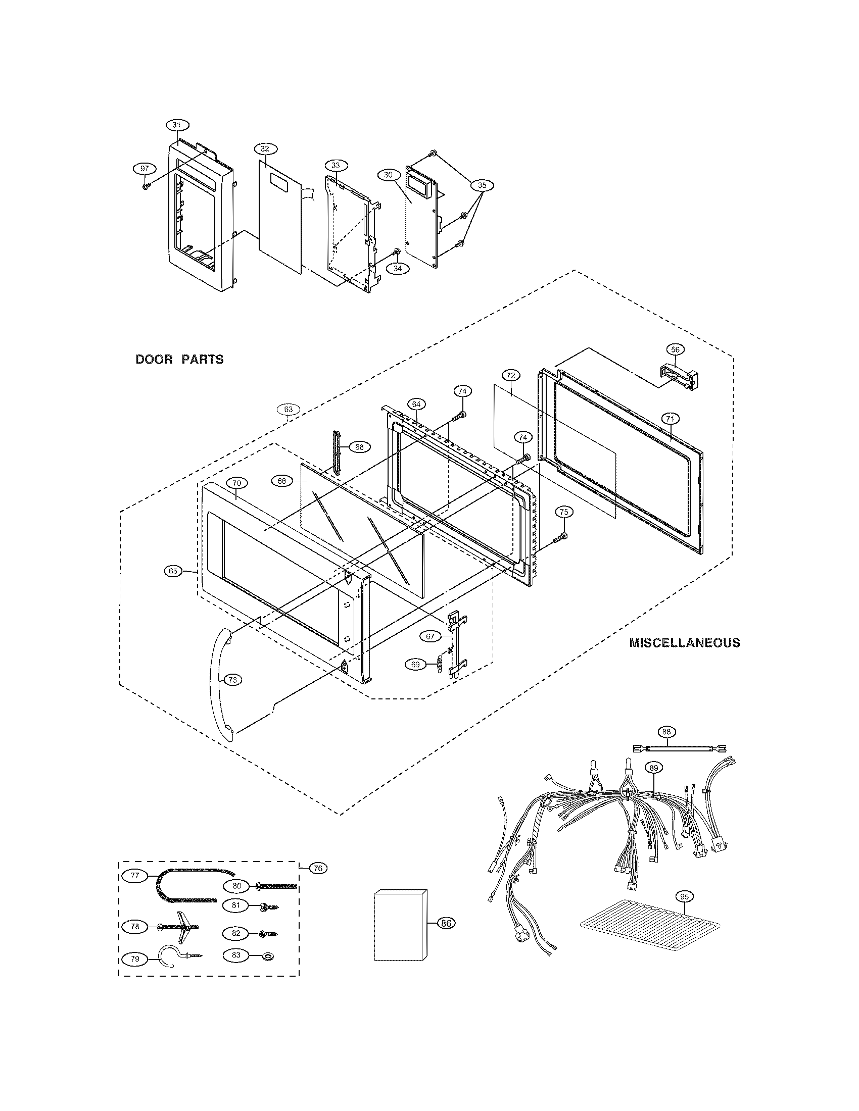 Control panel/door