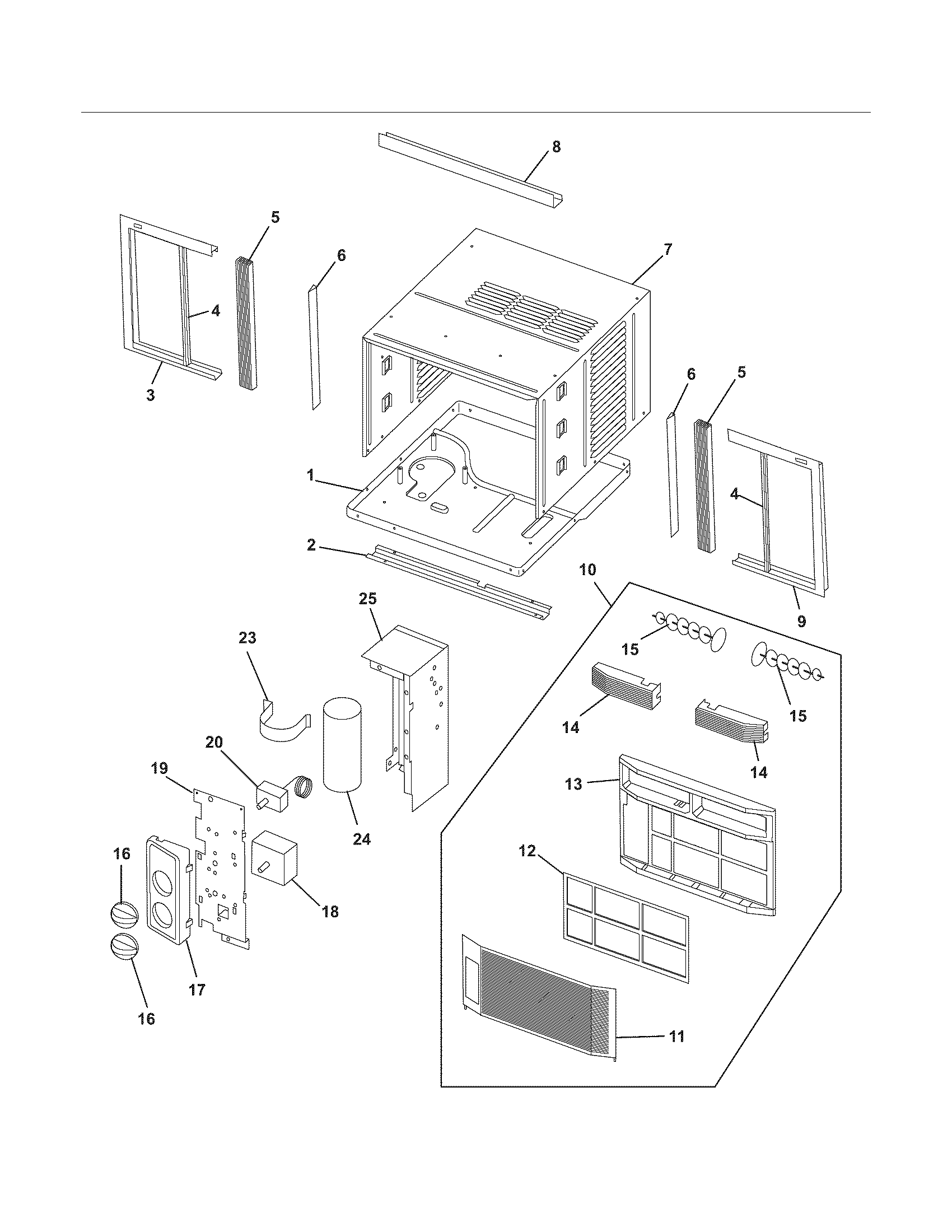 CABINET/FRONT/CONTROLS