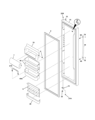 Refrigerator door