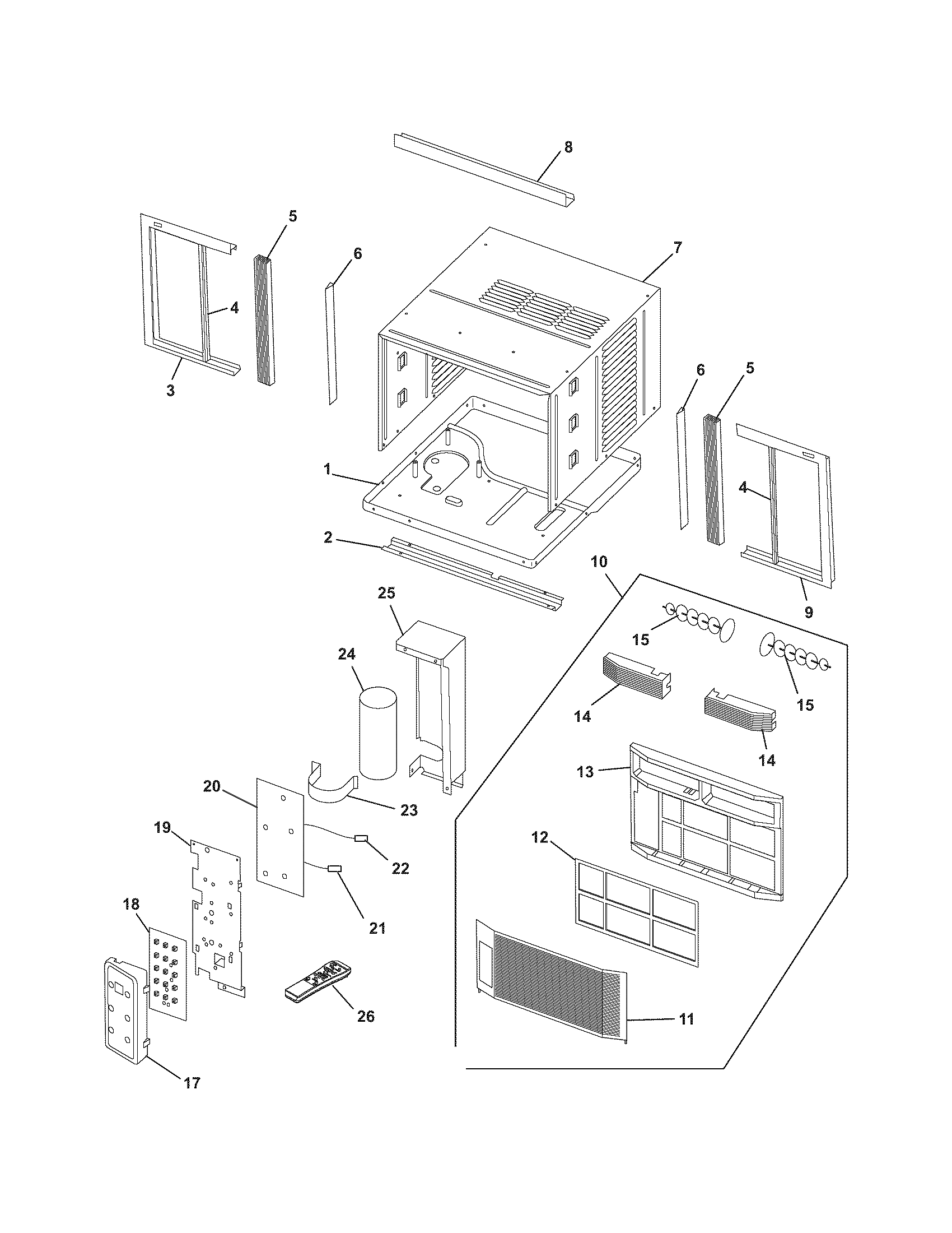 CABINET/FRONT/CONTROLS