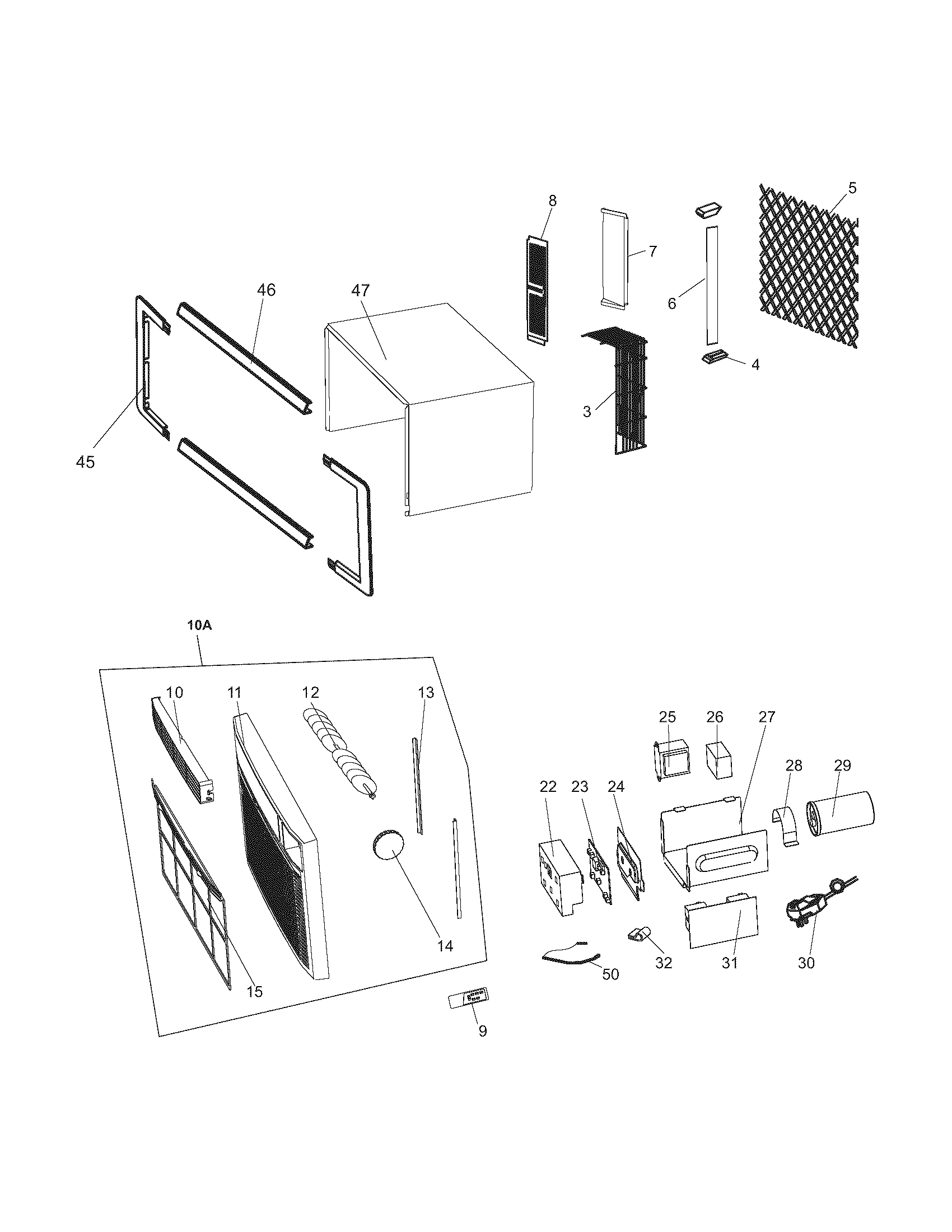 CABINET/FRONT/CONTROLS