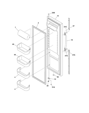 Refrigerator door