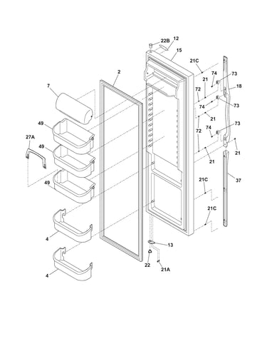 Refrigerator door