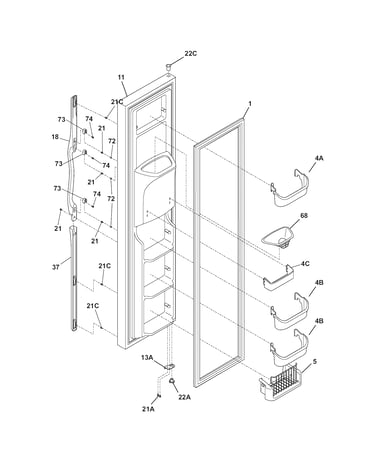 Freezer door