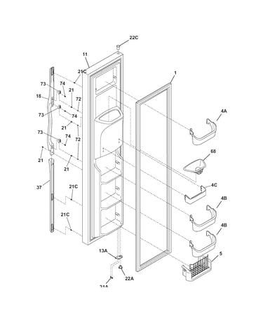 Freezer door
