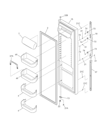Refrigerator door