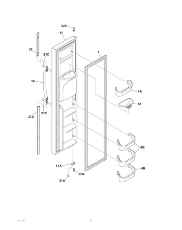 Freezer door