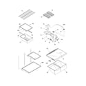 Frigidaire FRT18HP7DW4 shelves diagram