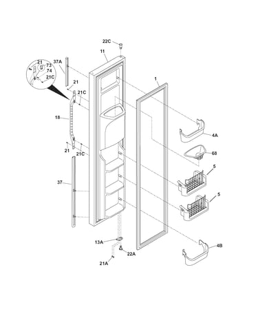 Freezer door