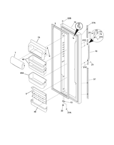 Refrigerator door