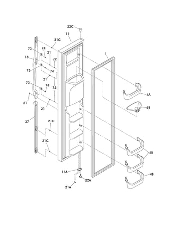 Freezer door