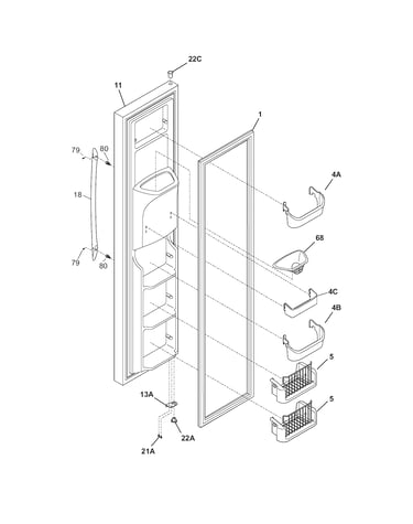 Freezer door
