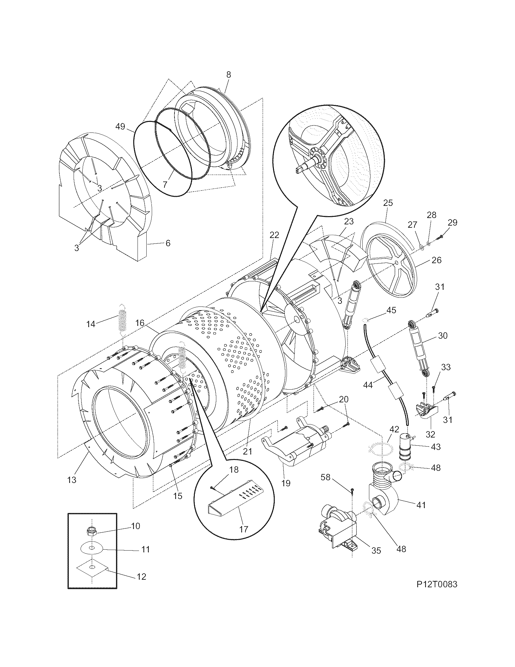 Motor/tub