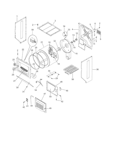 Upper cabinet/drum heater