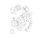 Frigidaire GLGH1642DS1 motor/tub diagram