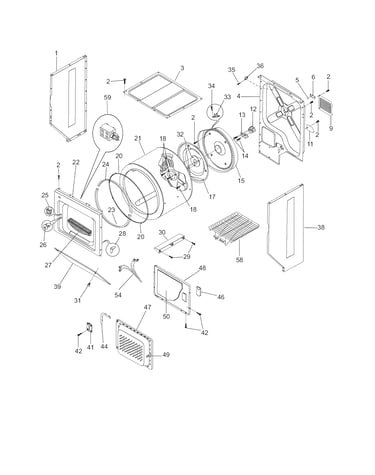 Upper cabinet/drum heater