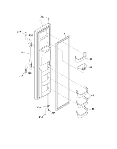 Freezer door