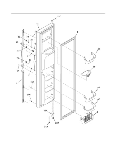 Freezer door