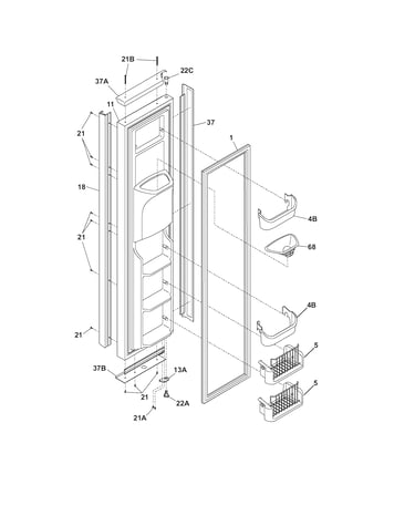 Freezer door