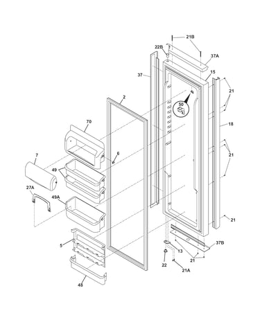 Refrigerator door