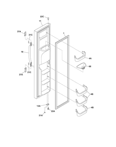 Freezer door