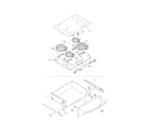 Frigidaire CFES365EC2 top/drawer diagram